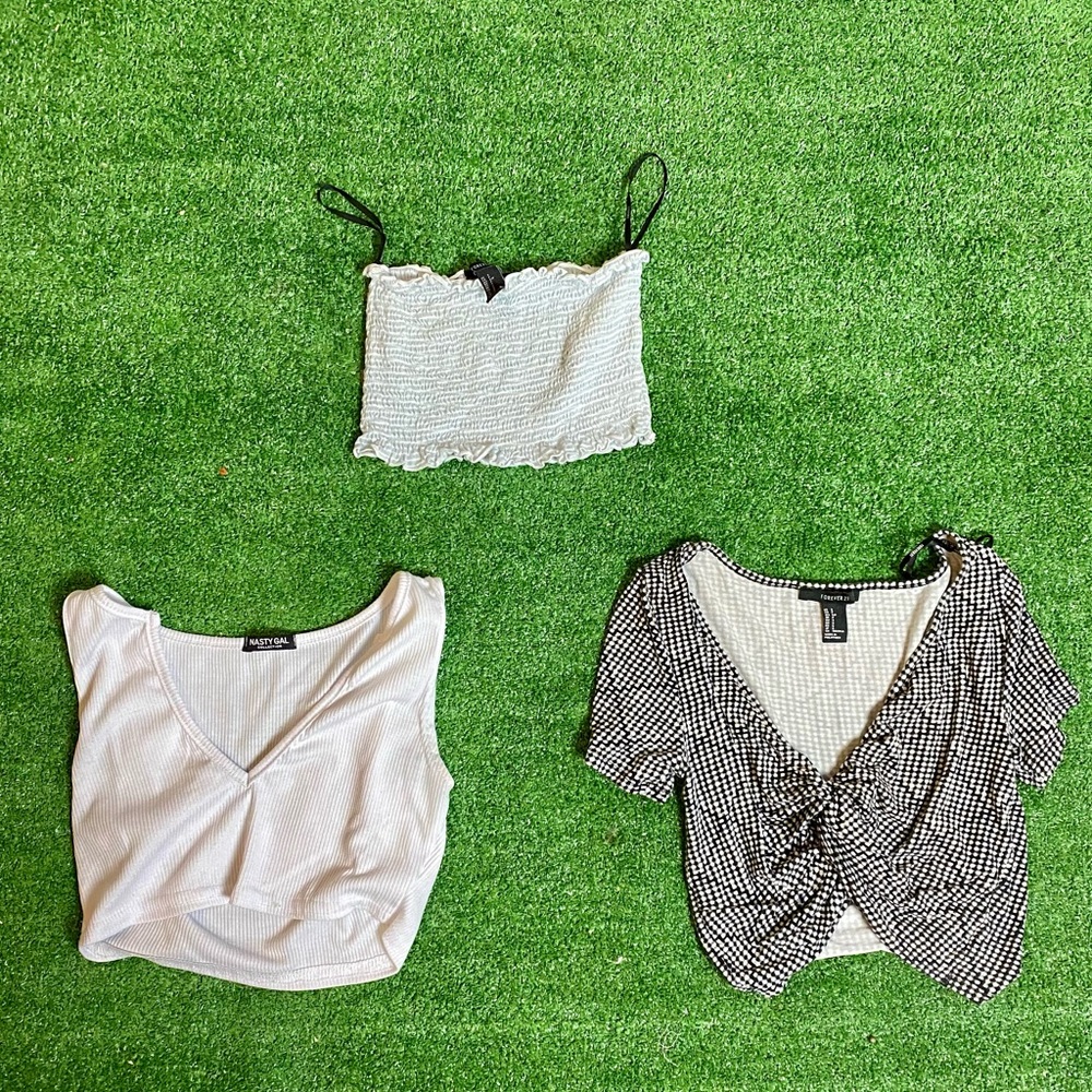 3 Piece Nasty Gal and Forever 21 Set Crop Top